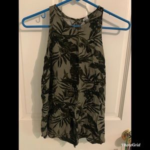 XS old navy tropical pattern high neck tank top
